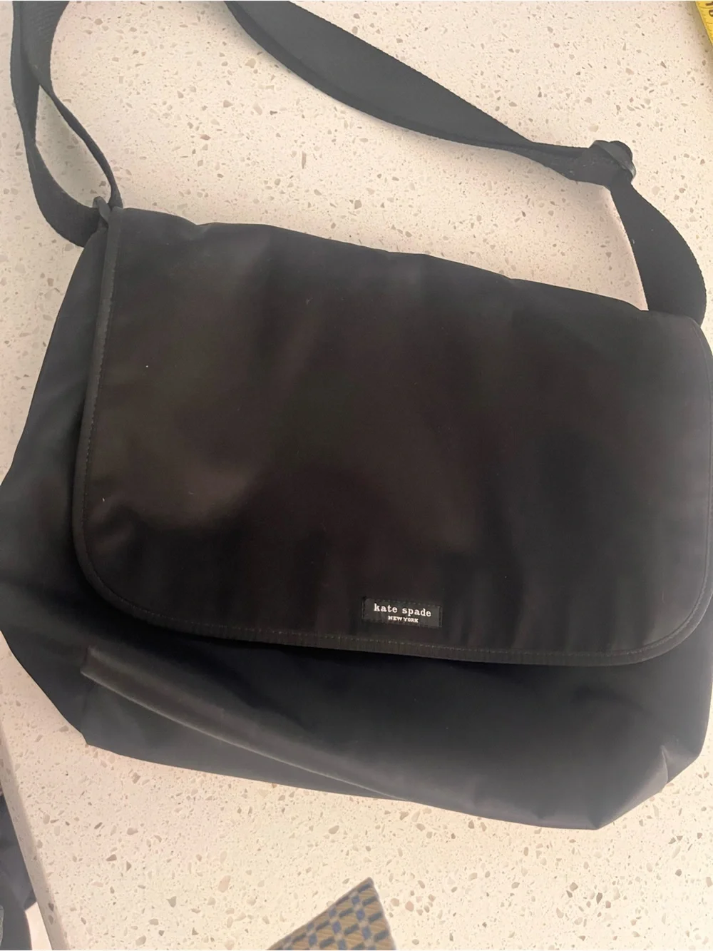 kate spade Black Nylon Messenger Bag